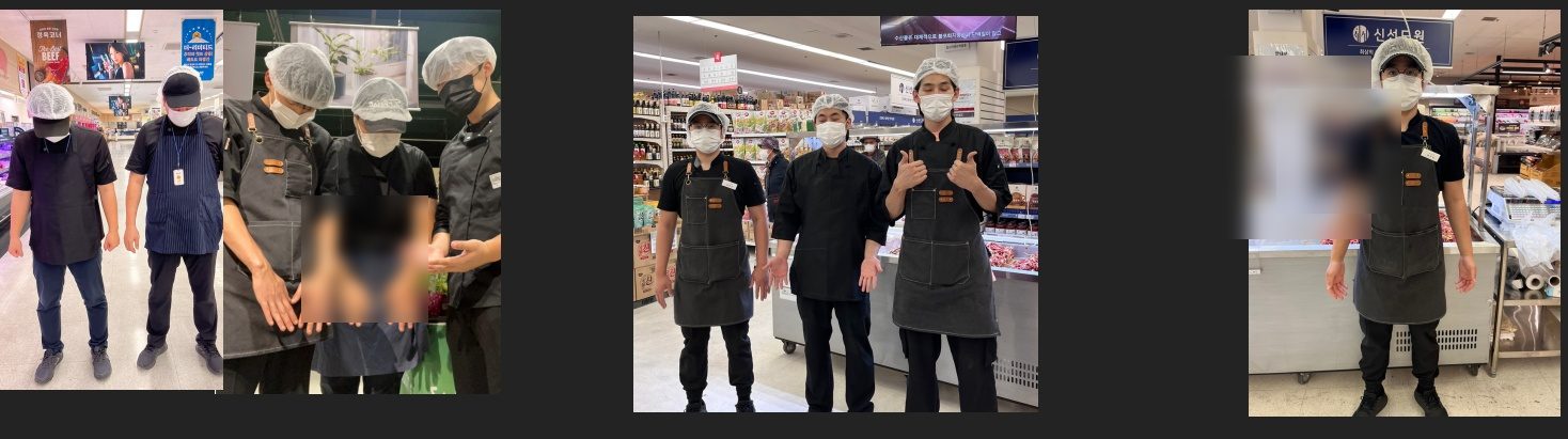 복장을 갖춘 행사 인력들